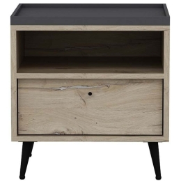 Κομοδίνο Lara 506MNR1258 50x45x57cm Light Walnut