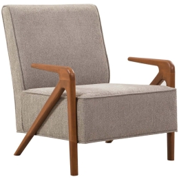 Πολυθρόνα Larus Wood 867UNQ1088 70x86x90cm Walnut-Grey