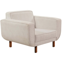 Πολυθρόνα Larus 867UNQ1094 103x92x81cm Walnut-Cream