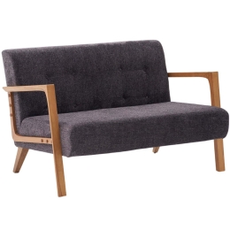 Καναπές Διθέσιος Kemer Chenille 825BLC2945 114x85x80cm Anthracite