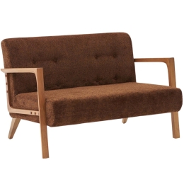 Καναπές Διθέσιος Kemer Chenille 825BLC2946 114x85x80cm Brown