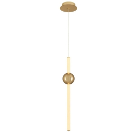Φωτιστικό Οροφής 414LRC1944 Φ10x120cm Led 3500lm 30W 3000K Gold Opviq