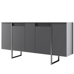 Μπουφές Luxe 618BLY1301 160x35x80cm Silver-Grey