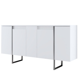 Μπουφές Luxe 618BLY1302 160x35x80cm White-Silver