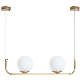 Φωτιστικό Οροφής - Ράγα Faruk 942FLG2524 56x15x110cm 2xE14 40W Gold Opviq