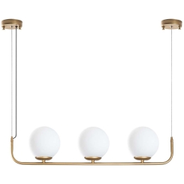 Φωτιστικό Οροφής - Ράγα Faruk 942FLG2527 76x15x110cm 3xE14 40W Gold Opviq