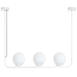 Φωτιστικό Οροφής - Ράγα Faruk 942FLG2528 76x15x110cm 3xE14 40W White Opviq