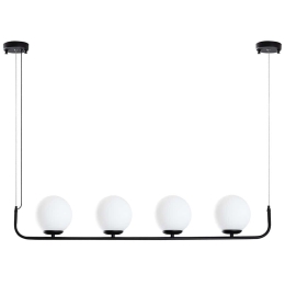 Φωτιστικό Οροφής - Ράγα Faruk 942FLG2529 100x15x110cm 4xE14 40W Black Opviq