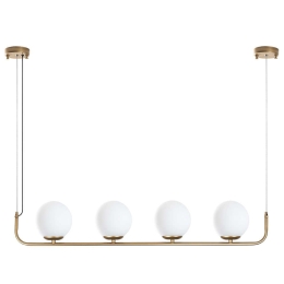 Φωτιστικό Οροφής - Ράγα Faruk 942FLG2530 100x15x110cm 4xE14 40W Gold Opviq