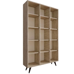 Βιβλιοθήκη Zipa 811MDD3610 100x25x184cm Travertine Beige