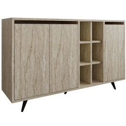 Μπουφές Seria 811MDD4153 140x40x86cm Travertine Beige Μοριοσανίδα, Μελαμίνη