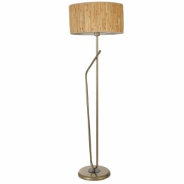 Φωτιστικό Δαπέδου Alfa 534LUN4457 Φ45x155 cm E27 40W Natural-Gold Opviq