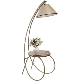 Φωτιστικό Δαπέδου - Τραπεζάκι Guler 534LUN4554 35x64x165cm E27 40W Gold-Walnut Opviq