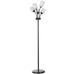 Φωτιστικό Δαπέδου Gunes 534LUN4564 Φ30x165cm 5xE27 40W Black-White Opviq