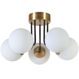 Φωτιστικό Οροφής - Πλαφονιέρα Pablo 846STL5147 Φ45x30cm 5xE27 40W Multi-White Opviq