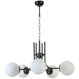 Φωτιστικό Οροφής Nevada 846STL5175 Φ65x70cm 5xE27 40W Black-White Opviq