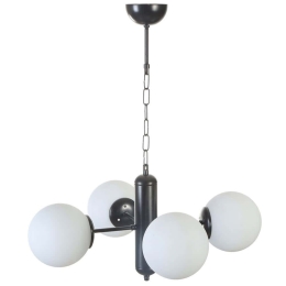 Φωτιστικό Οροφής Bankok 846STL5180 Φ45x70cm 4xE27 40W Black-White Opviq