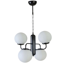 Φωτιστικό Οροφής Pekin 846STL5186 Φ45x70cm 4xE27 40W Black-White Opviq