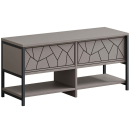 Παπουτσοθήκη Inola 855DTE5175 105x37x47cm Mocha Μοριοσανίδα, Μέταλλο