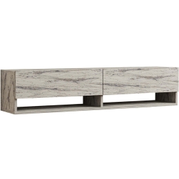 Έπιπλο Τηλεόρασης Επιτοίχιο Arges 495SSE1629 141x30x31cm Marble Effect White