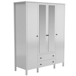Ντουλάπα Τετράφυλλη 787CDL1302 140x54x195cm White Τετράφυλλη