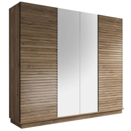 Ντουλάπα Δίφυλλη 787CDL1313 240x66x213cm Walnut Δίφυλλη