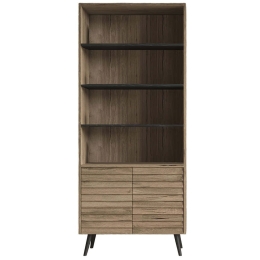 Βιβλιοθήκη 787CDL1508 80x29x190cm Walnut