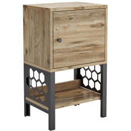 Κομοδίνο 787CDL1601 40x30x70cm Pine-Black