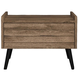 Κομοδίνο 787CDL1602 60x45x40cm Walnut-Black