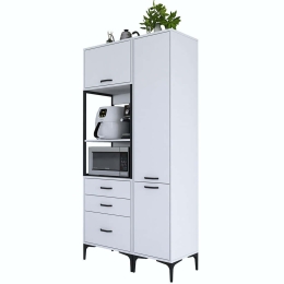 Ντουλάπι Κουζίνας 893RAN4954 100x40x198,6cm White Μοριοσανίδα, Μελαμίνη