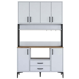 Ντουλάπι Κουζίνας 893RAN4957 120x40x198,6cm White Μοριοσανίδα, Μελαμίνη