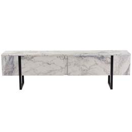 Έπιπλο Τηλεόρασης Serenity 241NRD1306 180x29,5x50cm Marble Effect White-Black