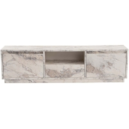 Έπιπλο Tηλεόρασης Vanguard 241NRD1313 160x29,5x42cm Marble Effect White