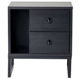 Κομοδίνο Glimmer 241NRD1411 45,2x29,5x50cm Black