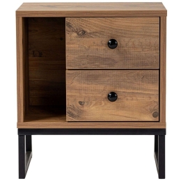 Κομοδίνο Glimmer 241NRD1413 45,2x29,5x50cm Pine-Black