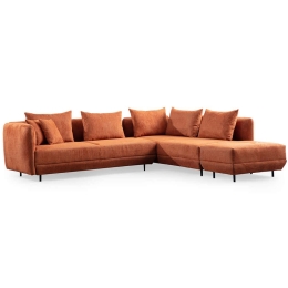Καναπές Γωνιακός Floransa 560ARE1248 310x265x76cm Orange