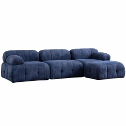 Καναπές Γωνιακός Petite 560ARE1261 290x160x75cm Blue