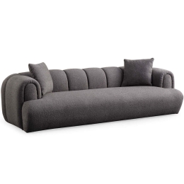Καναπές Τριθέσιος Puffy 560ARE1545 255x115x77cm Anthracite