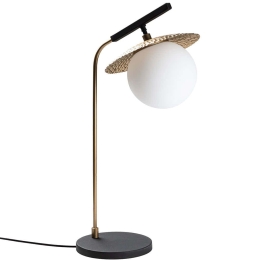 Φωτιστικό Επιτραπέζιο Anemon 521SHN2264 30x18x60cm 1xE14 40W Black-Gold Opviq