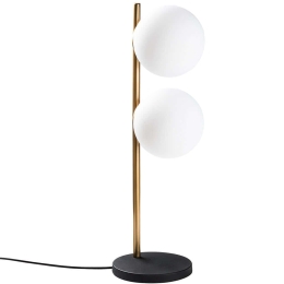 Φωτιστικό Επιτραπέζιο Dual 521SHN2272 19x18x58cm 2xE14 40W Black-Gold Opviq
