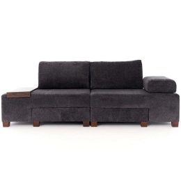 Καναπές - Κρεβάτι Τριθέσιος Perenna Chenille 825BLC4308 233x93x83cm Anthracite