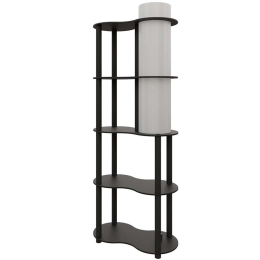 Φωτιστικό Δαπέδου Με Ραφάκια 666PTR1105 48x24x140cm 1xE27 40W Black Opviq