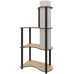 Φωτιστικό Δαπέδου Με Ραφάκια 666PTR1109 50x30x120cm 1xE27 40W Oak Opviq