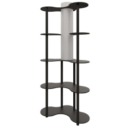 Φωτιστικό Δαπέδου Με Ραφάκια 666PTR1115 65x35x150cm 1xE27 40W Black Opviq