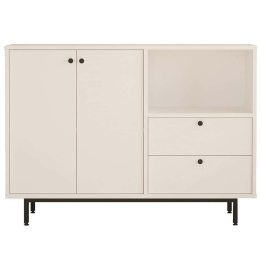 Ντουλάπι 956LCS3552 120x35,5x85cm White Μοριοσανίδα, Μέταλλο