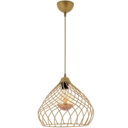Φωτιστικό Οροφής Mongo 390FLH2307 Φ26x60cm 1xE27 40W Gold Opviq