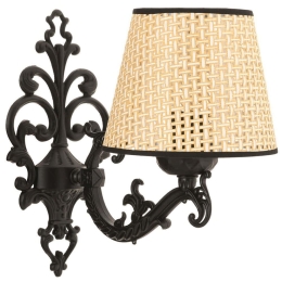 Φωτιστικό Τοίχου - Απλίκα Claire Coral 390FLH2331 26x24cm 1xE27 40W Black-Oak Opviq