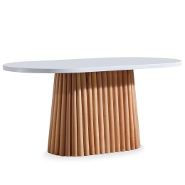 Τραπέζι Soho 117FRF1409 170x90x75cm Natural-White Mdf,Ξύλο