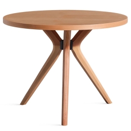 Τραπέζι Vegas 117FRF1410 Φ100x75cm Natural Mdf,Ξύλο