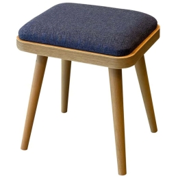 Σκαμπό Vina Mini (Σετ 2Τμχ) 869VEL1456 40x33x46cm Oak-Dark Blue